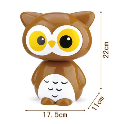 HM 813 Owl LED Night Lamp Brown